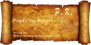 Pogány Kevin névjegykártya
